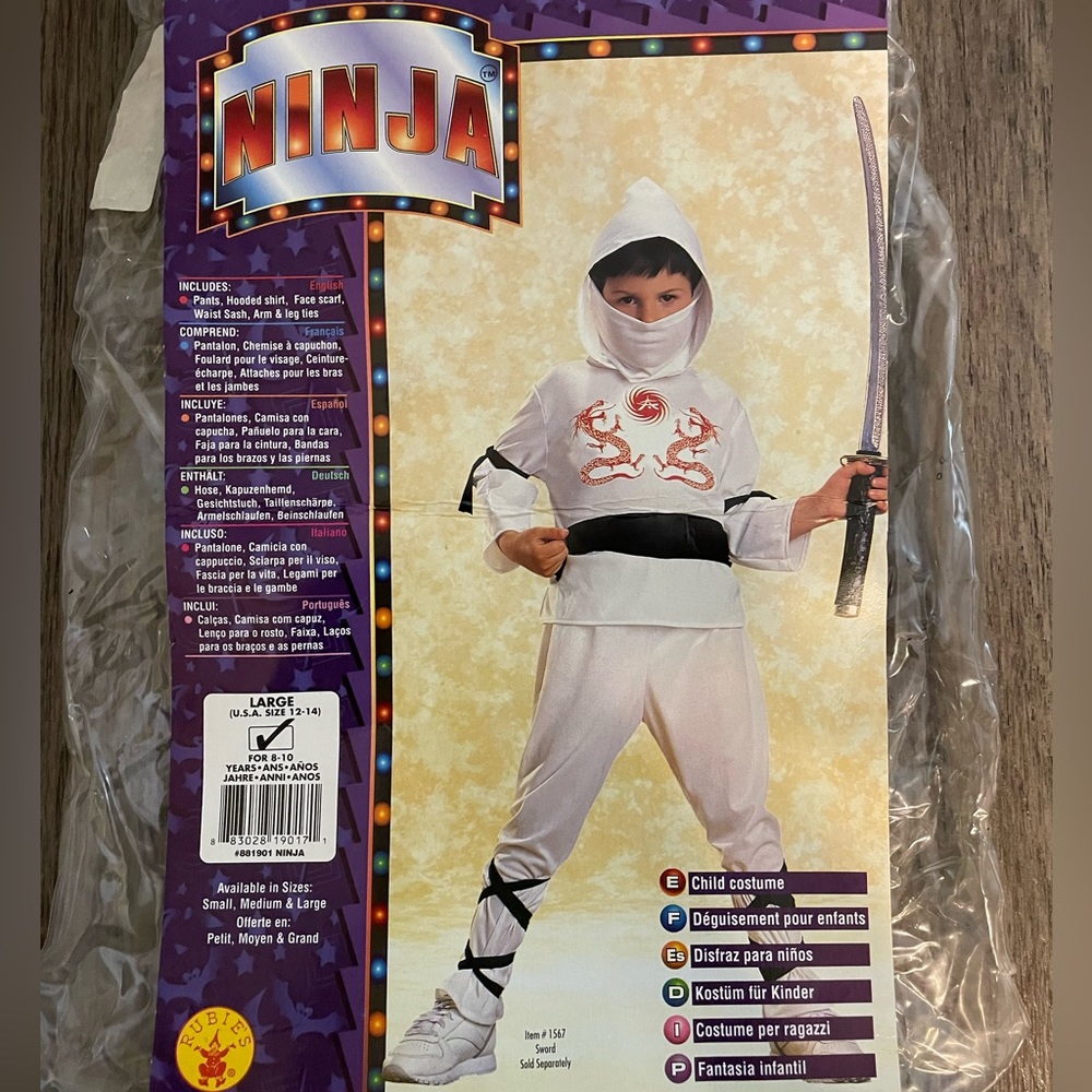 Kids youth ninja costume